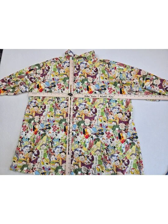 Vintage Sophia NYC Womens Button-Down Shirt 2X Novelty Asian Print - Picture 5 of 5